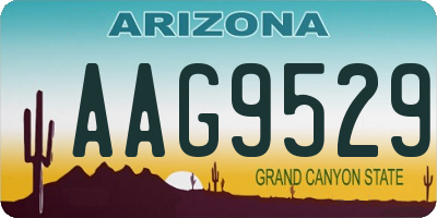 AZ license plate AAG9529