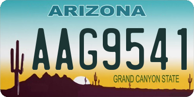 AZ license plate AAG9541