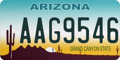 AZ license plate AAG9546