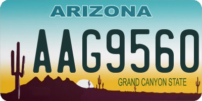 AZ license plate AAG9560