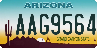 AZ license plate AAG9564