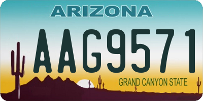 AZ license plate AAG9571