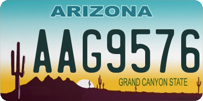 AZ license plate AAG9576