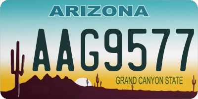 AZ license plate AAG9577