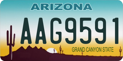 AZ license plate AAG9591