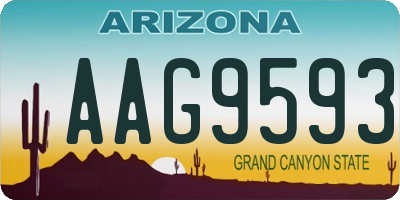 AZ license plate AAG9593