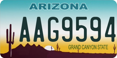 AZ license plate AAG9594