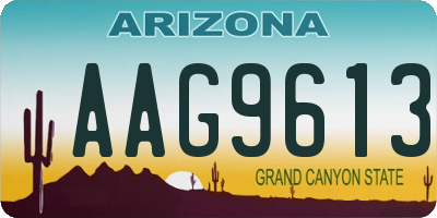 AZ license plate AAG9613