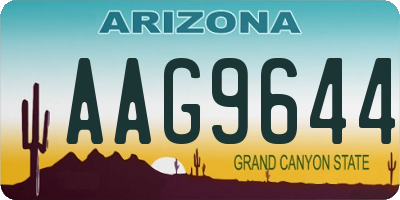 AZ license plate AAG9644