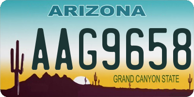 AZ license plate AAG9658