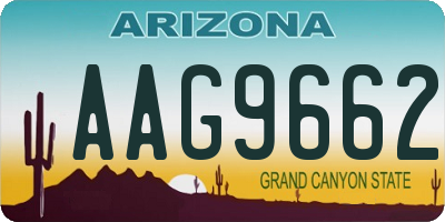 AZ license plate AAG9662
