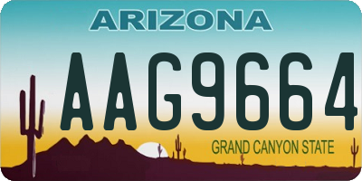 AZ license plate AAG9664