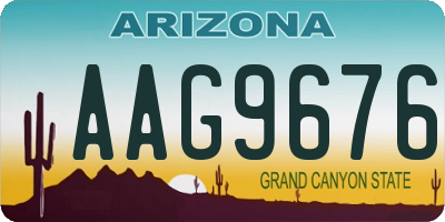 AZ license plate AAG9676