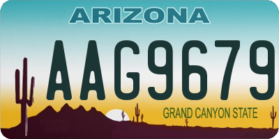 AZ license plate AAG9679