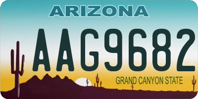 AZ license plate AAG9682