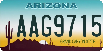 AZ license plate AAG9715