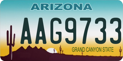 AZ license plate AAG9733