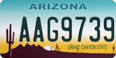 AZ license plate AAG9739