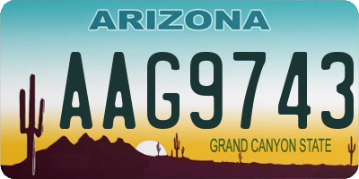 AZ license plate AAG9743