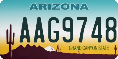 AZ license plate AAG9748