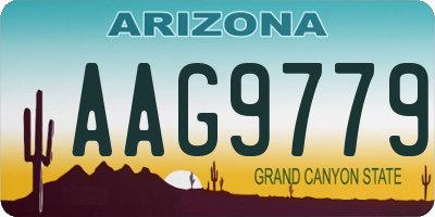 AZ license plate AAG9779