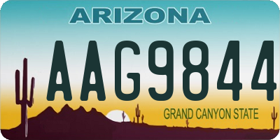 AZ license plate AAG9844