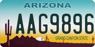 AZ license plate AAG9896