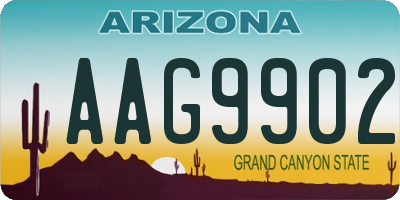 AZ license plate AAG9902