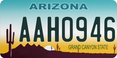 AZ license plate AAH0946