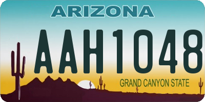 AZ license plate AAH1048