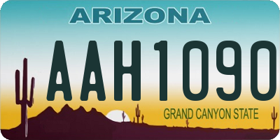 AZ license plate AAH1090