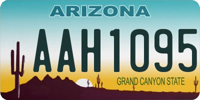 AZ license plate AAH1095