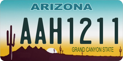 AZ license plate AAH1211