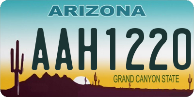 AZ license plate AAH1220