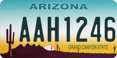 AZ license plate AAH1246