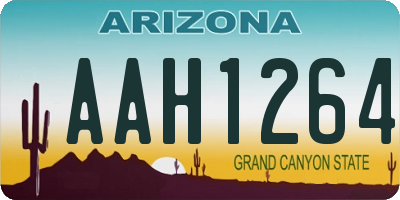 AZ license plate AAH1264