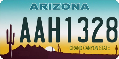 AZ license plate AAH1328