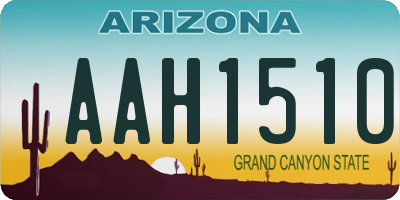 AZ license plate AAH1510