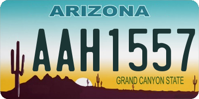 AZ license plate AAH1557