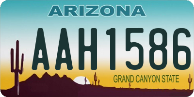AZ license plate AAH1586
