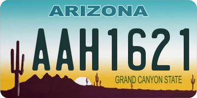 AZ license plate AAH1621