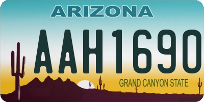 AZ license plate AAH1690