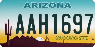 AZ license plate AAH1697