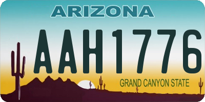 AZ license plate AAH1776