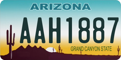 AZ license plate AAH1887