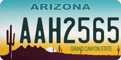 AZ license plate AAH2565
