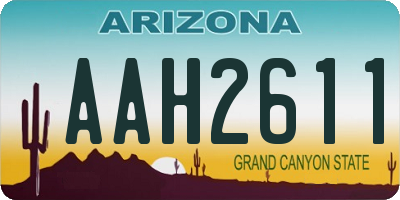 AZ license plate AAH2611