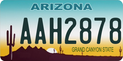 AZ license plate AAH2878