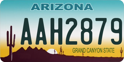 AZ license plate AAH2879