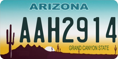 AZ license plate AAH2914